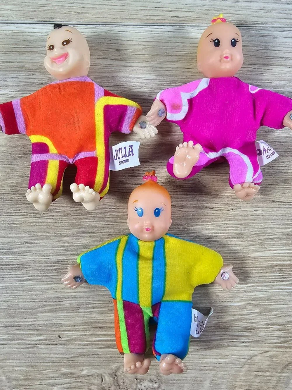 Corgi Lil Handfuls Dolls Lot of 3 Beanbag Magnetic Hands Julia Megan Danielle 3